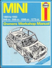 MINI COOPER S,1.3i,1275 GT,CITY,MAYFAIR,HLE,VAN,CLUBMAN HAYNES MANUAL 1969-1993