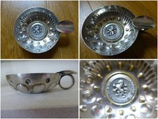 VTG A. AUGIS FRENCH METAL TASTEVIN-WINE TASTER-SOCIETE LYONNAISE DE DEPOTS-BANK