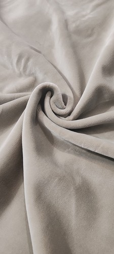 Grey 100 cotton velvet fabric - grey, 100%