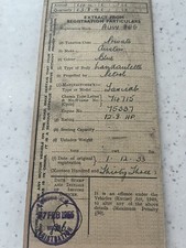 Austin Taxi 1933 Vintage Car Log Book RF60  .. Memorabilia