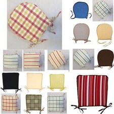 Contemporary Square Gingham Striped Design Outdoor Dining Chair A or D Seat Pad