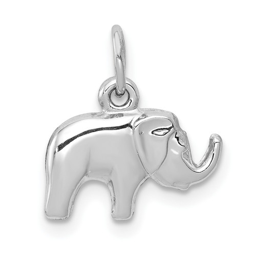 Elephant pendant charm - pendant, 8x13mm