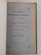 Byron's and Moore's Oriental Poems: A Parallel - Oscar Theirgen 1880 German Lang