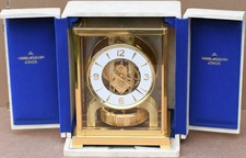 SUPURB OLD JAEGER LE COULTRE 526-5 ATMOS CLOCK IN ITS ORIGINAL CASE & BOX