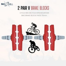 2 Pairs V Brake Blocks Cycle Bike Bicycle MTB Blocks Pads Shoes Mountain 70mm