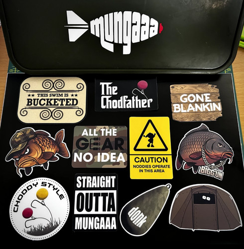 Carp fishing bucket stickers - bucket,