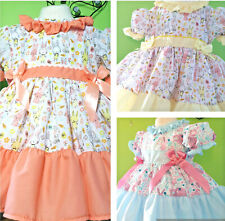 DREAM SALE 0-2 years BABY GIRLS easter bunnies netted frilly dress blue lemon