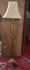 Antique Bensons Style Brass Telescopic Adjustable Standard Lamp 170 Cm High!