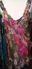 Chilli Couture women's   Pure Silk Multicolour Sleeveless Dress szL. Gorgeous.