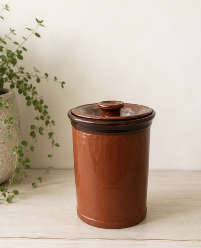Studio pottery lidded storage - pottery,