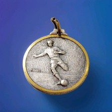 vintage football medal pendant