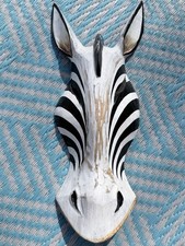 Zebra Wood Wall Display Art