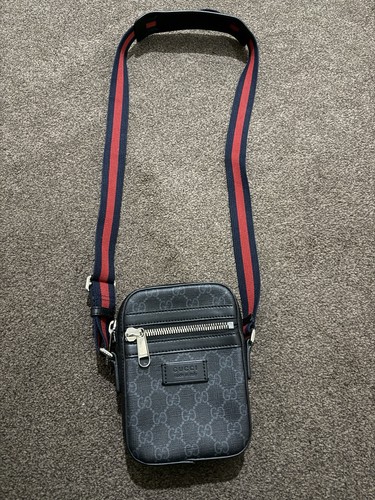 Genuine gucci black leather - genuine,