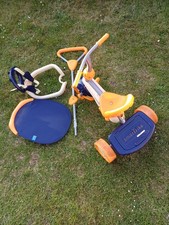 SmarTrike 4 In 1, Orange And Blue Tricycle, With Sun Canopy, ELC, Touch Steering
