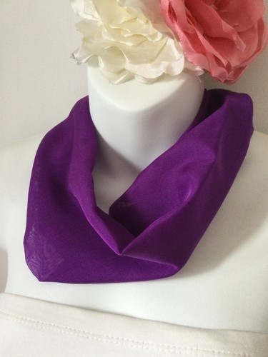 Short plain purple - short, chiffon