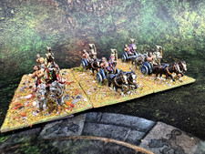 ancient British chariots, 15mm metal, 4 bases, 40mm x 40mm
