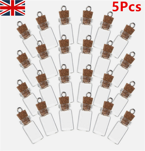 5pcs small bottles - 1ml, 13x18mm