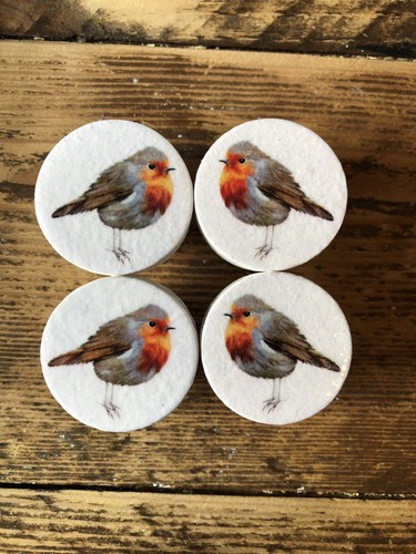 Handmade robin bird door knobs - robin,