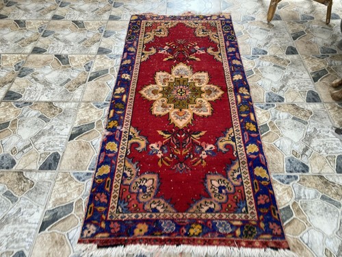 Handmade turkish vintage rug - turkish, |