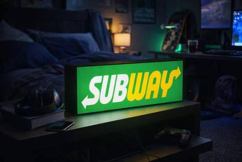 Subway led neon lightbox - subway, sign