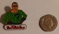 THE RIDDLER metal pin badge DC Comics 1988 Batman EXCELLENT CONDITION