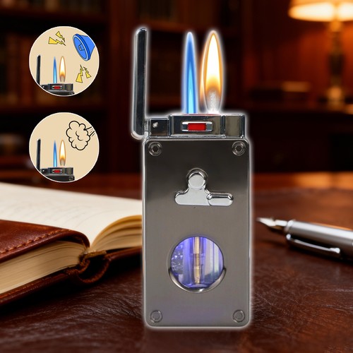 Dual flame lighter - dual, windproof