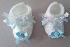 Hand knitted dolls clothes.Fit reborn baby doll 18"/19" premature baby 4/7lb.