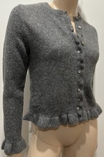 ZARA Grey Round Neck Ruffle