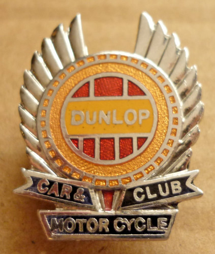 Vintage enamel badge - vintage, dunlop