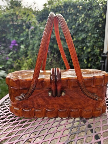 1950s oblong lucite bag - 1950s,