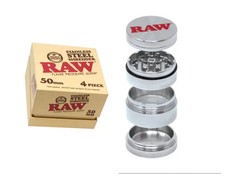 Raw Stainless-Steel Grinder 50MM Raw Shredder 4-Piece Grinder.