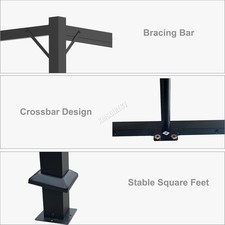 pergola with retractable roof 3m x2m