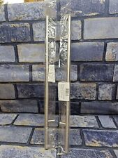 T Bar Light Weight Silver Tone Metal Slim Long Cupboard/drawer Handle/pulls  x2