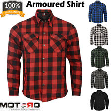 Mens MOTERO  Motorcycle Motorbike Shirt Jacket ARAMID Lined CE Armour Protection