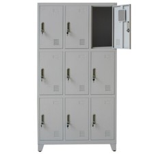 180cm Tall Metal Storage Cupboard 6/9 Doors Cabinet Gym Staff School Locker