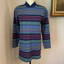 Vtg 80s Jantzen Retro Stripe