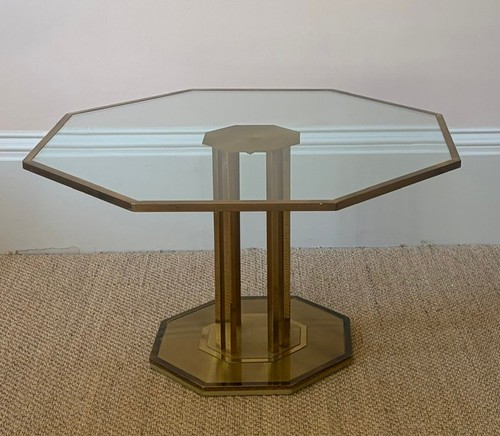 Vintage brass glass - &,