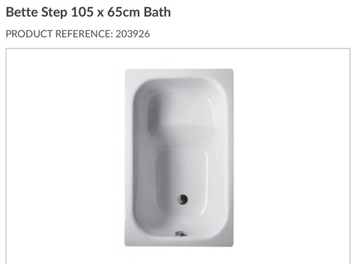 Bette step 105 - 65cm, bath