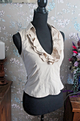 Oasis beige ruffle - ruffle, frill