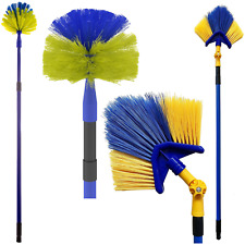 COBWEB BRUSH LONG REACH CLEANING COB WEB BROOM EXTENDING HANDLE DOMED ANGLED 