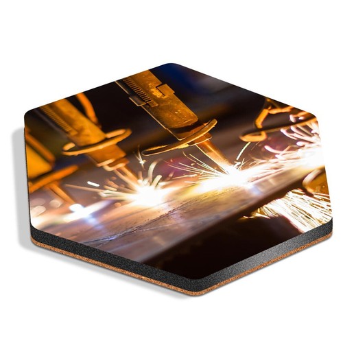 Hexagon mdf coaster - mdf, cnc