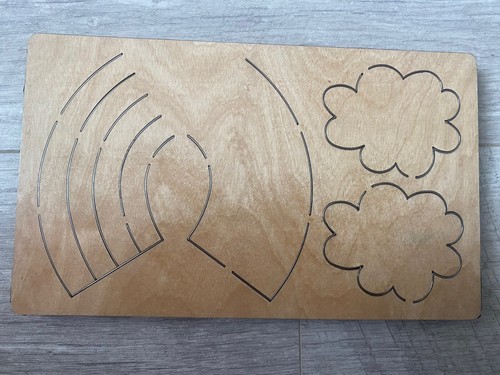 Rainbow wooden cutting - cutting, die