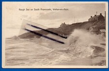POSTCARD ROUGH SEA SOUTH PROMENADE WALTON ON THE NAZE ESSEX NR CLACTON FRINTON