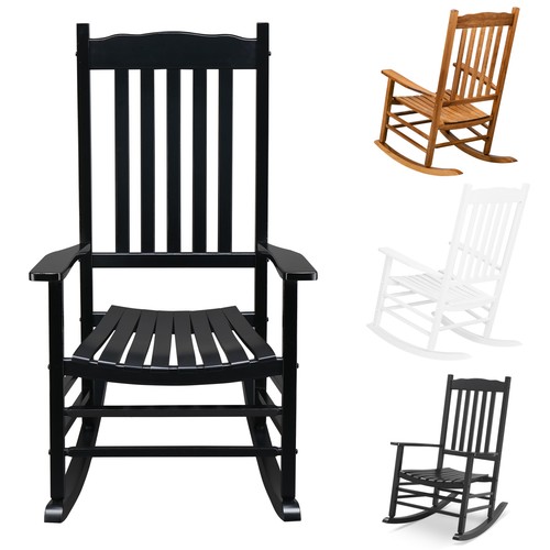 Wooden rocking chair high - chair, high-back