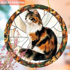 Calico Cat Suncatcher Stain