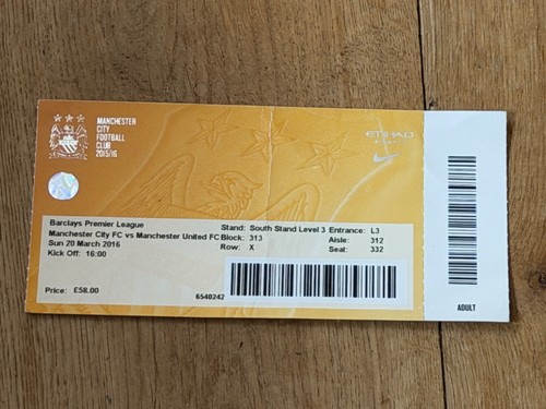 Ticket 2015 man - 2015/16, v