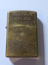 🔥 Vietnam War Zippo Lighter – “Dong Xoai 69-70” – US Marines Motto
