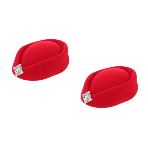 Red flight attendant beret - flight,