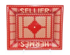 Hermes Sellier Change tray by Benoit Pierre Emery porcelain Ashtray red plate 06