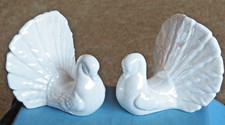 Pair vintage white porcelain - vintage,